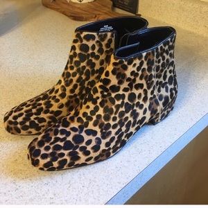 Nine West leopard booties